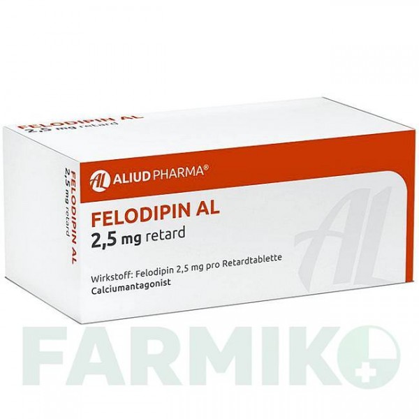 ФЕЛОДИПИН (FELODIPIN) 2,5 мг таблетки 100 шт - Фелодипин ALIUD PHARMA