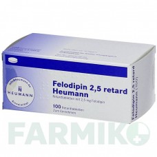 ФЕЛОДИПИН (FELODIPIN) 2,5 мг таблетки 100 шт - Фелодипин HEUMANN PHARMA