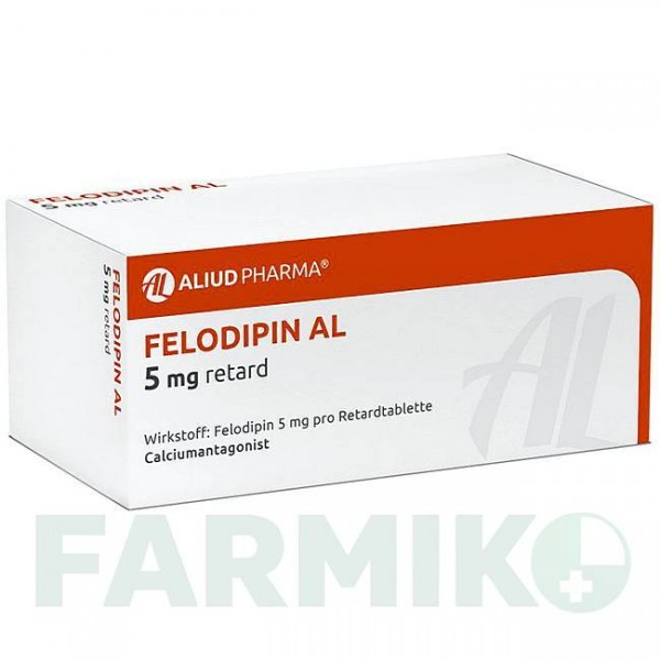 ФЕЛОДИПІН (FELODIPIN) 5 мг таблетки 100 шт - Фелодипін ALIUD PHARMA