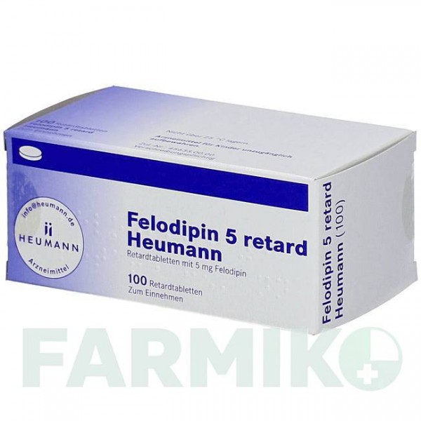 ФЕЛОДИПІН (FELODIPIN) 5 мг таблетки 100 шт - Фелодипін HEUMANN PHARMA
