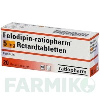 ФЕЛОДИПИН (FELODIPIN) 5 мг таблетки 20 шт - Фелодипин RATIOPHARM