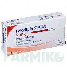 ФЕЛОДИПІН (FELODIPIN) 5 мг таблетки 20 шт - Фелодипін STADAPHARM