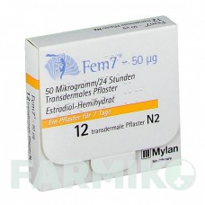 ФЕМ7 (FEM7) 50 мкг пластир 12 шт - Естрадіол THERAMEX