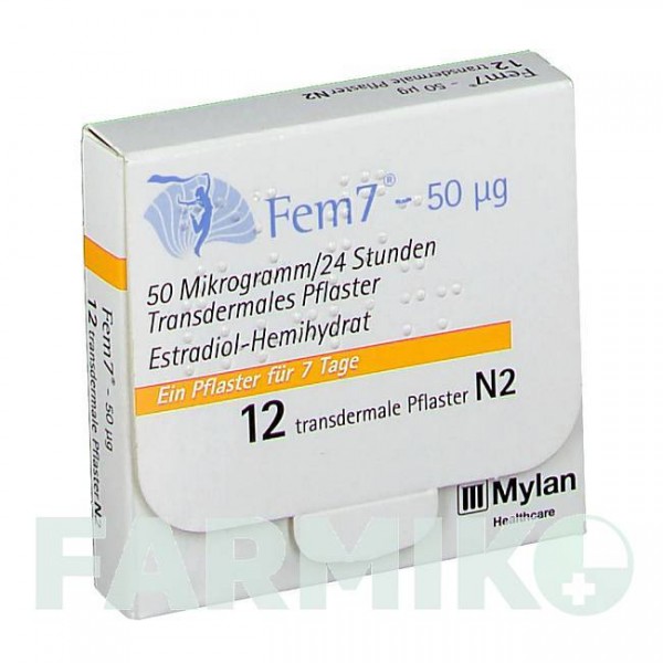 ФЕМ7 (FEM7) 50 мкг пластырь 12 шт - Эстрадиол THERAMEX