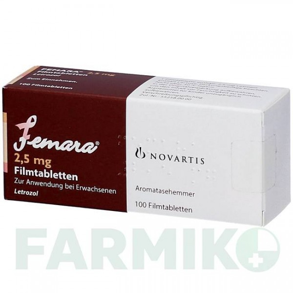 ФЕМАРА (FEMARA) 2,5 мг таблетки 100 шт - Летрозол ORIFARM