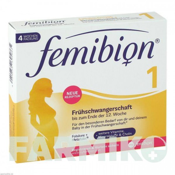 ФЕМІБІОН (FEMIBION) 1 таблетки 28 шт - Активні речовини WICK PHARMA