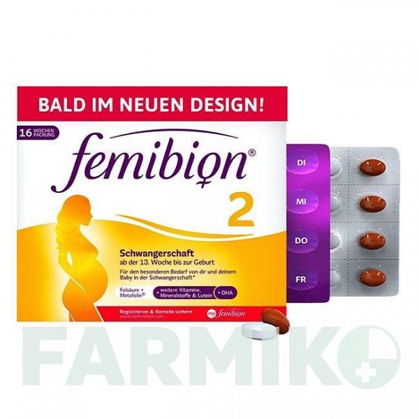 ФЕМИБИОН (FEMIBION) пакет 2x112 шт - Активные вещества WICK PHARMA