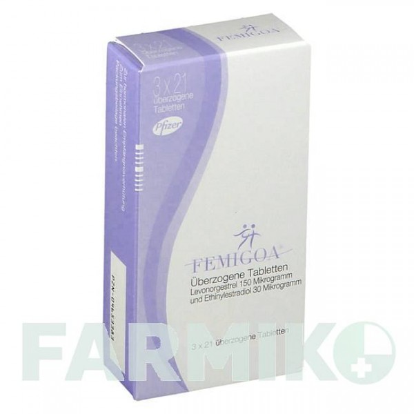 ФЕМИГОА (FEMIGOA) таблетки 3x21 шт - Левоноргестрел, Этинилэстрадиол PFIZER