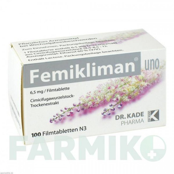 ФЕМИКЛИМАН (FEMIKLIMAN) таблетки 100 шт - Корневище цимицифуги DR.KADE
