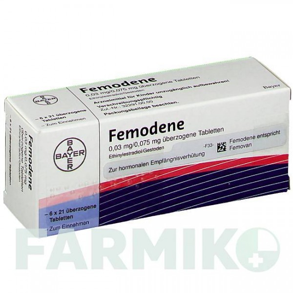ФЕМОДЕН (FEMODENE) таблетки 6x21 шт - Гестоден, Этинилэстрадиол KOHLPHARMA
