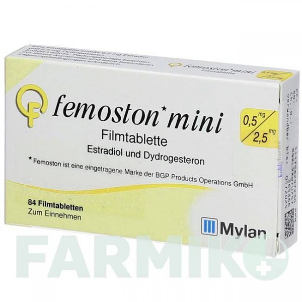ФЕМОСТОН (FEMOSTON) 0,5 мг/2,5 мг таблетки 84 шт - Дидрогестерон, Эстроген KOHLPHARMA