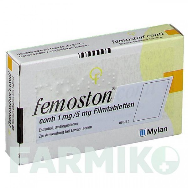ФЕМОСТОН (FEMOSTON) 1 мг/5 мг таблетки 28 шт - Дидрогестерон, Естроген EMRA-MED
