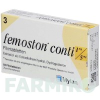 ФЕМОСТОН (FEMOSTON) 1 мг/5 мг таблетки 84 шт - Дидрогестерон, Естроген KOHLPHARMA