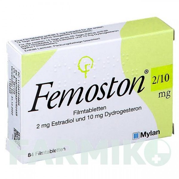 ФЕМОСТОН (FEMOSTON) 2/10 мг таблетки 84 шт - Дидрогестерон, Естроген DOCPHARM