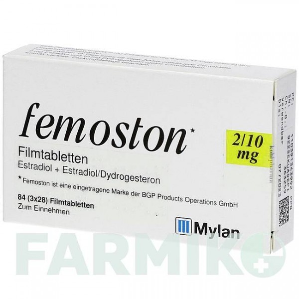 ФЕМОСТОН (FEMOSTON) 2/10 мг таблетки 84 шт - Дидрогестерон, Естроген KOHLPHARMA