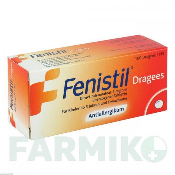 ФЕНИСТИЛ (FENISTIL) таблетки 100 шт - Диметинден GLAXOSMITHKLINE