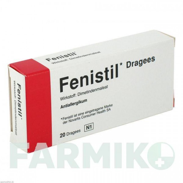 ФЕНИСТИЛ (FENISTIL) таблетки 20 шт - Диметинден KOHLPHARMA
