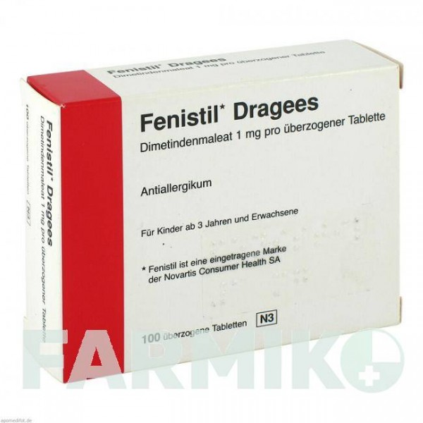 ФЕНІСТИЛ (FENISTIL) таблетки 100 шт - Диметинден KOHLPHARMA