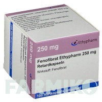 ФЕНОФІБРАТ (FENOFIBRAT) 250 мг капсули 100 шт - Фенофібрат ETHYPHARM