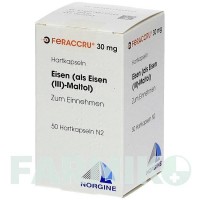 ФЕРАККРУ (FERACCRU) 30 мг капсули 50 шт - Залізо (III) мальтол NORGINE