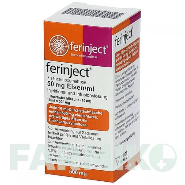 ФЕРИНЖЕКТ (FERINJECT) 50 мг мл розчин 10 мл - Залізо (III) полімальтозний гідроксид VIFOR