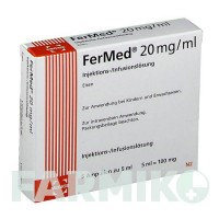 ФЕРМЕД (FERMED) 20 мг/мл 100 мг ампули 5x5 мл - Залізо (III) оксид-сахароза комплекс MEDICE PUTTER
