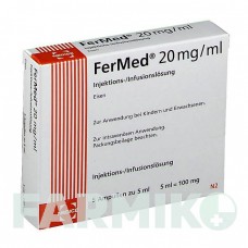 ФЕРМЕД (FERMED) 20 мг/мл 100 мг ампули 5x5 мл - Залізо (III) оксид-сахароза комплекс MEDICE PUTTER