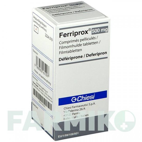 ФЕРРИПРОКС (FERRIPROX) 500 мг таблетки 100 шт - Деферипрон CHIESI