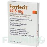 ФЕРРЛЕЦИТ (FERRLECIT) 62,5 мг ампули 6x5 мл - Залізо (III) комплекс глюконату натрію AXICORP PHARMA