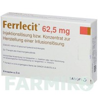 ФЕРРЛЕЦИТ (FERRLECIT) 62,5 мг ампули 6x5 мл - Залізо (III) комплекс глюконату натрію KOHLPHARMA