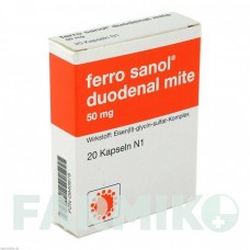 ФЕРРО САНОЛ (FERRO SANOL) 50 мг капсулы 20 шт - Железо (II) глицин сульфат UCB PHARMA