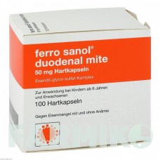 ФЕРРО САНОЛ (FERRO SANOL) 50 мг капсулы 100 шт - Железо (II) глицин сульфат UCB PHARMA