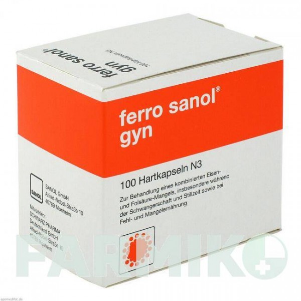 ФЕРРО САНОЛ (FERRO SANOL) капсулы 100 шт - Железа (II) глицин сульфат UCB PHARMA