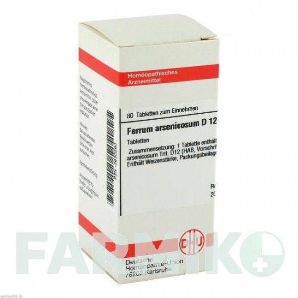 ФЕРРУМ АРСЕНИКОСУМ (FERRUM ARSENICOSUM) D 12 таблетки 80 шт - Гомеопатия DHU
