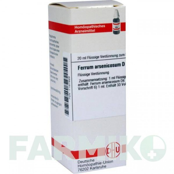 ФЕРРУМ АРСЕНИКОСУМ (FERRUM ARSENICOSUM) D 6 раствор 20 мл - Гомеопатия DHU