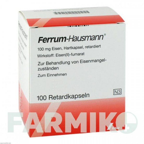 ФЕРРУМ ХАУСМАНН (FERRUM HAUSMANN) капсулы 100 шт - Железо (II) фумарат VIFOR