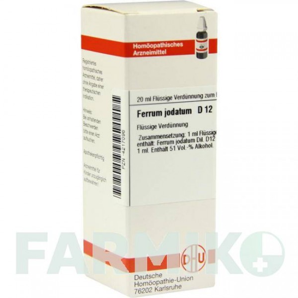 ФЕРРУМ ЙОДАТУМ (FERRUM JODATUM) D 12 раствор 20 мл - Гомеопатия DHU