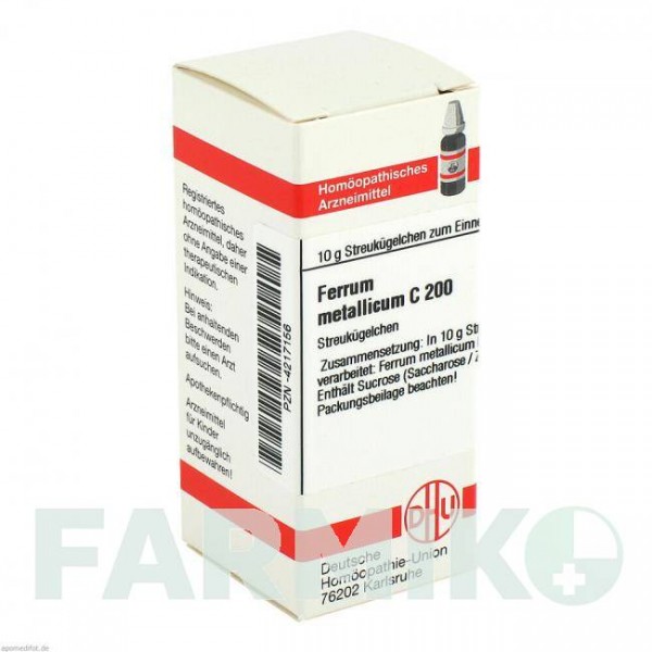 ФЕРРУМ МЕТАЛЛИКУМ (FERRUM METALLICUM) C 200 глобули 10 г - Гомеопатия DHU