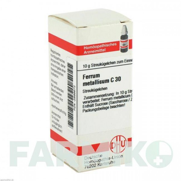 ФЕРРУМ МЕТАЛЛИКУМ (FERRUM METALLICUM) C 30 глобули 10 г - Гомеопатия DHU