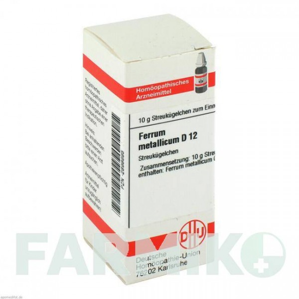 ФЕРРУМ МЕТАЛЛИКУМ (FERRUM METALLICUM) D 12 глобули 10 г - Гомеопатия DHU