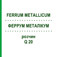 ФЕРРУМ МЕТАЛІКУМ (FERRUM METALLICUM) Q 20 розчин 15 мл - Гомеопатія GUDJONS