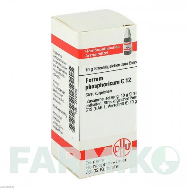 ФЕРРУМ ФОСФОРИКУМ (FERRUM PHOSPHORICUM) C 12 глобули 10 г - Гомеопатия DHU