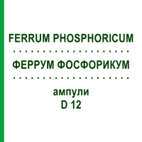 ФЕРРУМ ФОСФОРИКУМ (FERRUM PHOSPHORICUM) D 12 ампули 8x1 мл - Гомеопатія DHU