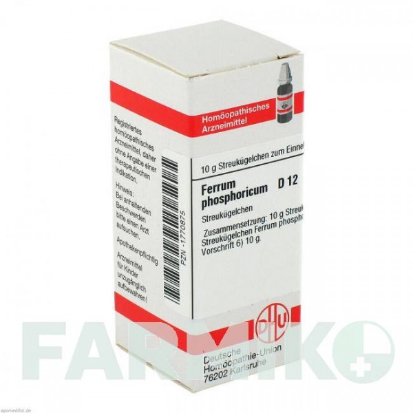 ФЕРРУМ ФОСФОРИКУМ (FERRUM PHOSPHORICUM) D 12 глобули 10 г - Гомеопатия DHU