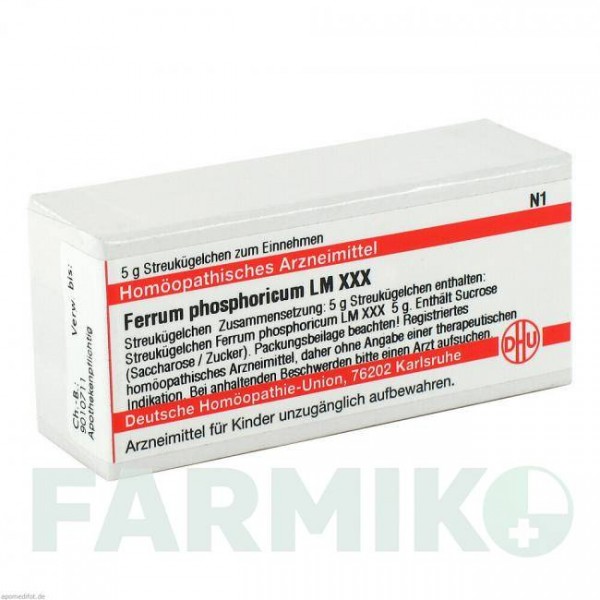 ФЕРРУМ ФОСФОРИКУМ (FERRUM PHOSPHORICUM) LM XXX глобули 5 г - Гомеопатия DHU