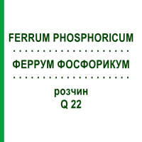 ФЕРРУМ ФОСФОРИКУМ (FERRUM PHOSPHORICUM) Q 22 розчин 15 мл - Гомеопатія GUDJONS