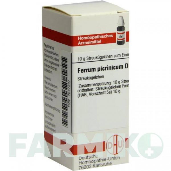ФЕРРУМ ПИКРИНИКУМ (FERRUM PICRINICUM) D 12 глобули 10 г - Гомеопатия DHU
