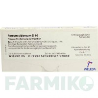 ФЕРРУМ СИДЕРЕУМ (FERRUM SIDEREUM) D 10 ампули 8x1 мл - Гомеопатія WELEDA