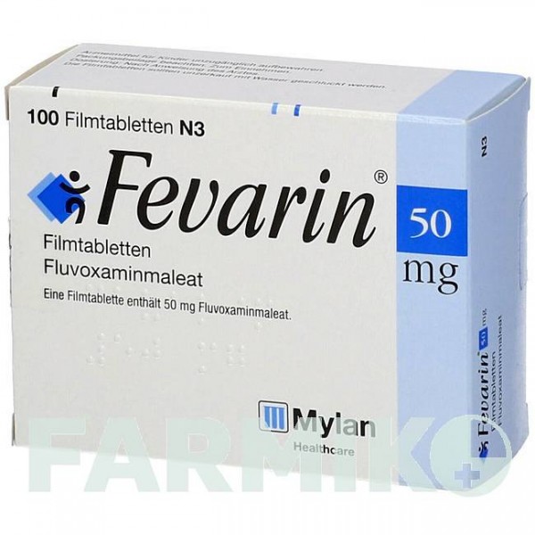 ФЕВАРИН (FEVARIN) 50 мг таблетки 100 шт - Флувоксамин VIATRIS