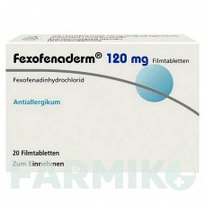 ФЕКСОФЕНАДЕРМ (FEXOFENADERM) 120 мг таблетки 20 шт - Фексофенадин DERMAPHARM